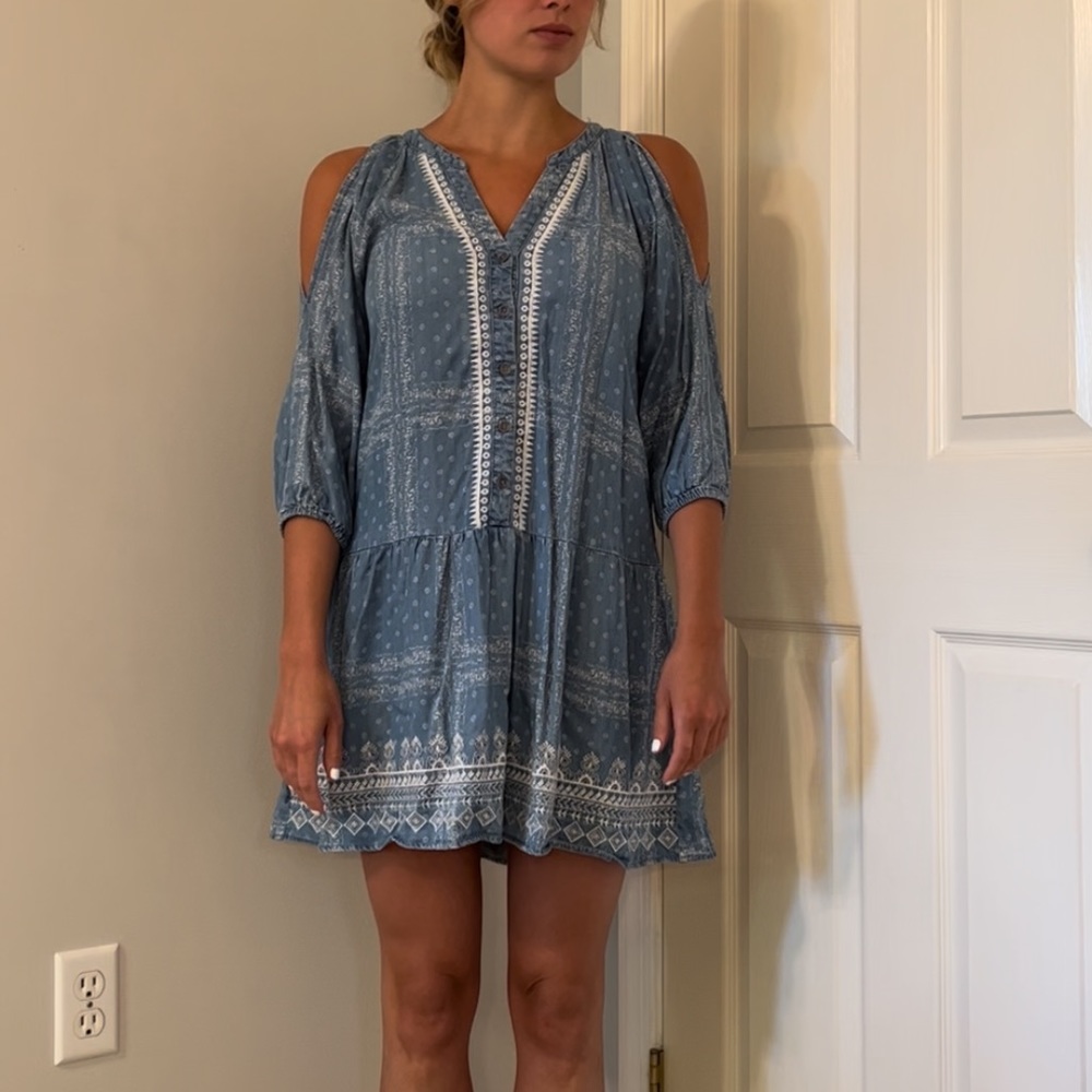 Francesca’s Chambray DropWaist Dress!!